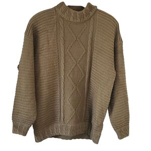 Sweet Baby Jane Green Sweater Cable Knit